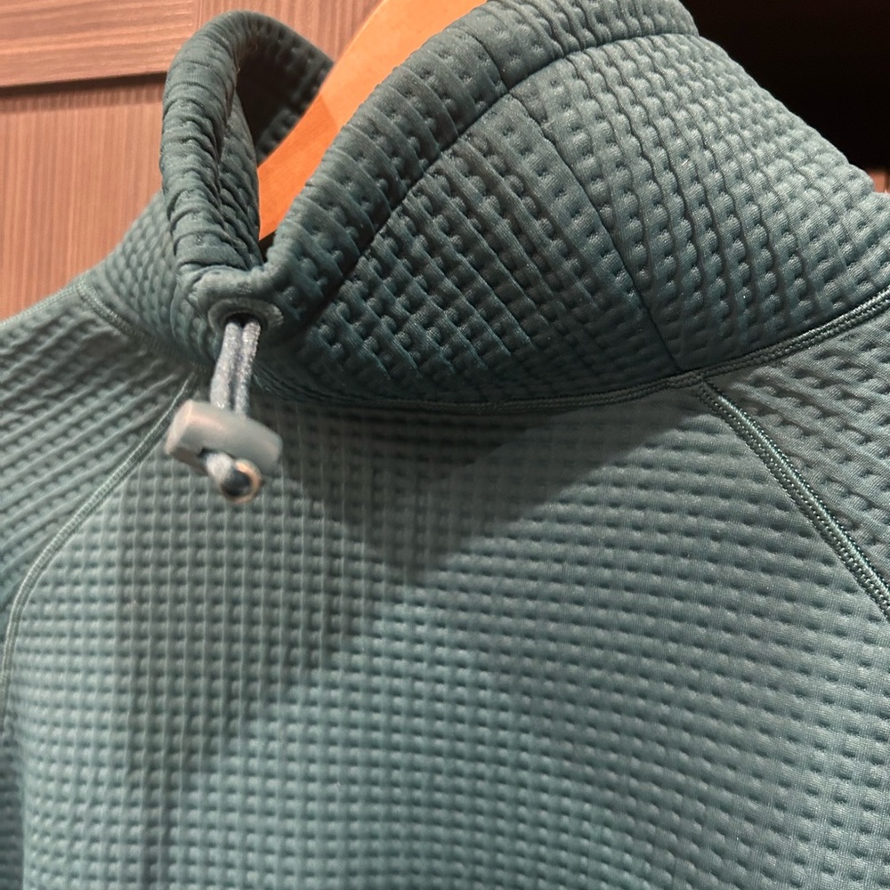 Dark Teal unisex Textured Thermal weave Pullover Sweater - Seafoam Green lululem
